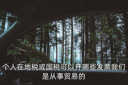 個人能去地稅代開什么票，個人可以去地稅開票嗎每一種行業(yè)都可以嗎哪種稅率最低