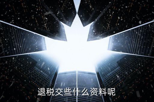 退稅交些什么資料呢