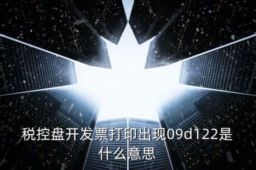 發(fā)票09d121什么意思，稅控盤開發(fā)票打印出現(xiàn)09d122是什么意思