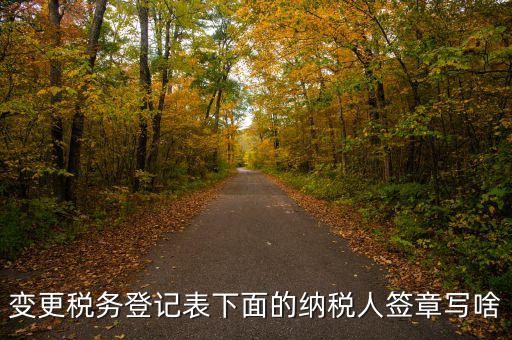 地稅申報納稅人簽章是什么意思，變更稅務(wù)登記表下面的納稅人簽章寫啥