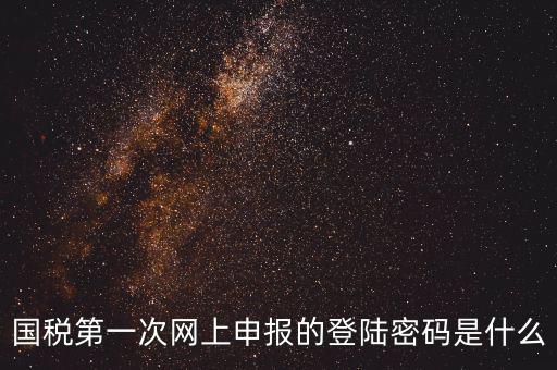 廣東國(guó)稅網(wǎng)登錄密碼是什么，國(guó)稅第一次網(wǎng)上申報(bào)的登陸密碼是什么