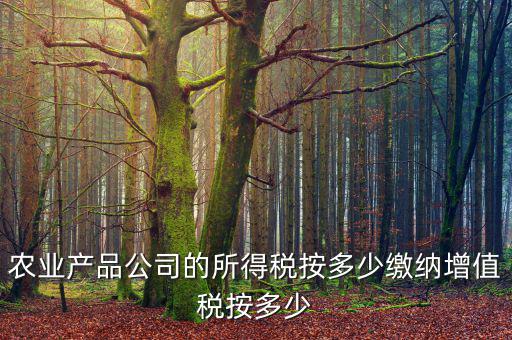 農(nóng)業(yè)公司要交什么稅，江蘇省農(nóng)業(yè)推行公司要交甚么稅