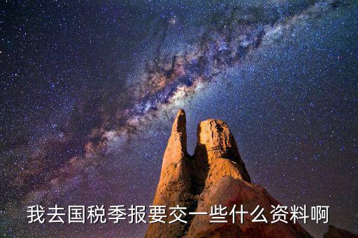 國(guó)稅季度申報(bào)需要帶什么，我去國(guó)稅季報(bào)要交一些什么資料啊