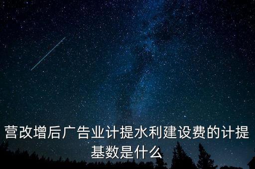 水利的基數(shù)什么，水利基金的計提基數(shù)和稅率
