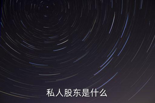 什么是個人股東，什么叫做私人股東啊