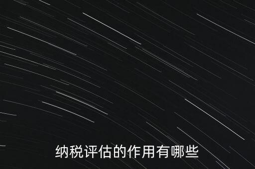 納稅評(píng)估的作用有哪些
