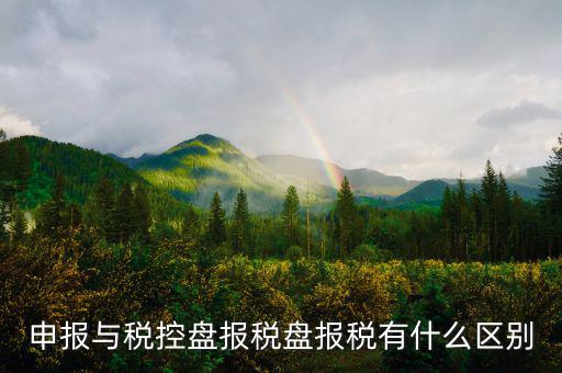 什么是申報盤，申報與稅控盤報稅盤報稅有什么區(qū)別