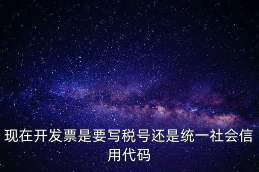 現(xiàn)在開(kāi)發(fā)票是要寫(xiě)稅號(hào)還是統(tǒng)一社會(huì)信用代碼