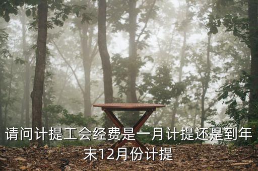 請問計(jì)提工會(huì)經(jīng)費(fèi)是一月計(jì)提還是到年末12月份計(jì)提