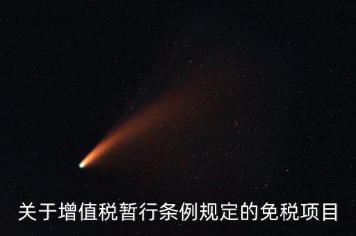 什么是免征增值稅項目，關于增值稅暫行條例規(guī)定的免稅項目