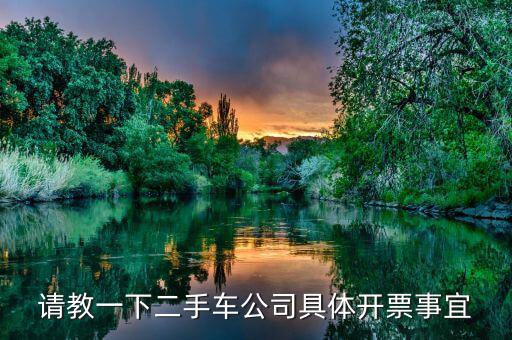 請教一下二手車公司具體開票事宜