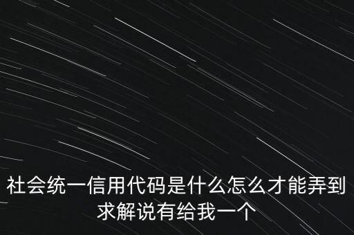 統(tǒng)一社會信用代碼指什么意思，深圳碼統(tǒng)一社會信用代碼是什么