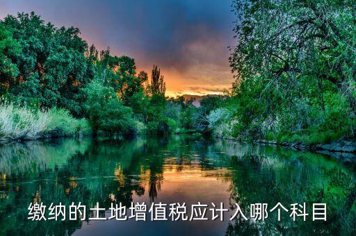 土地增值稅計(jì)什么科目，繳納的土地增值稅應(yīng)計(jì)入哪個科目