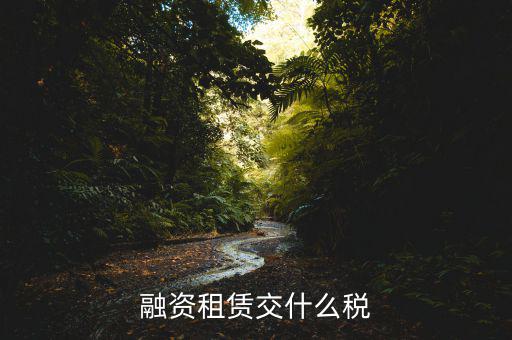 融資租賃繳納什么稅，融資租賃交什么稅