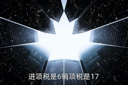 進(jìn)項(xiàng)稅是6銷項(xiàng)稅是17