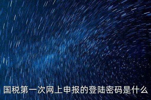 國稅網(wǎng)登錄密碼是什么原因，國稅第一次網(wǎng)上申報的登陸密碼是什么