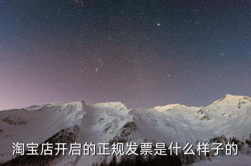 在線發(fā)票是什么樣的，淘寶店開(kāi)啟的正規(guī)發(fā)票是什么樣子的