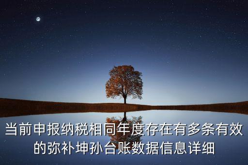 彌補虧損臺賬的維護是什么原因，您的彌補虧損臺賬數(shù)據(jù)存在問題怎樣聯(lián)系專管員