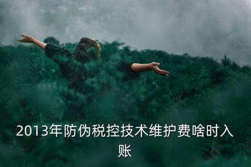 稅控維護(hù)費(fèi)什么時(shí)候交，2013年防偽稅控技術(shù)維護(hù)費(fèi)啥時(shí)入賬