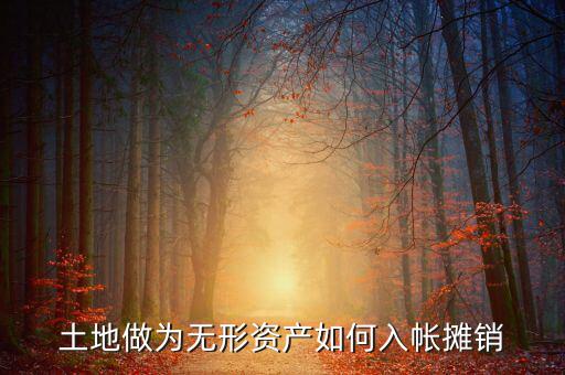 土地如何攤銷，土地做為無形資產如何入帳攤銷