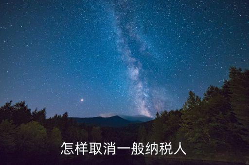 一般納稅人如何注銷，公司剛注冊下來不小心申請了一般納稅人請問可以撤銷嗎