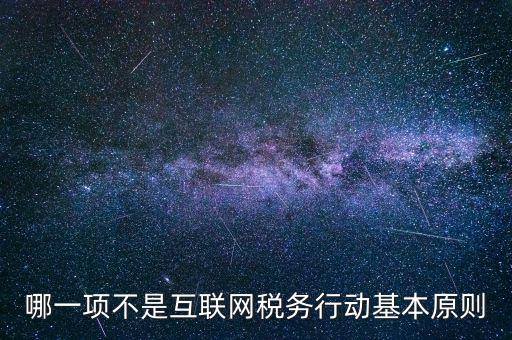 地稅工作如何適應(yīng)互聯(lián)網(wǎng)，哪一項不是互聯(lián)網(wǎng)稅務(wù)行動基本原則