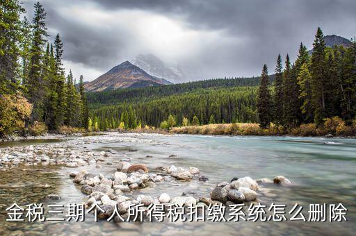 金稅三期個(gè)稅如何卸載，金稅三期個(gè)人所得稅扣繳系統(tǒng)怎么刪除
