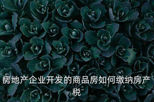 房地產(chǎn)企業(yè)如何交納房產(chǎn)稅，房地產(chǎn)開發(fā)企業(yè)需要繳納哪些稅