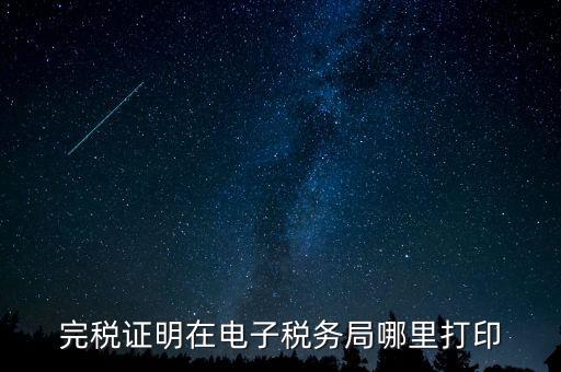 地稅的申報信息如何查詢打印，完稅證明在電子稅務局哪里打印