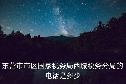 東營(yíng)市市區(qū)國(guó)家稅務(wù)局西城稅務(wù)分局的電話是多少