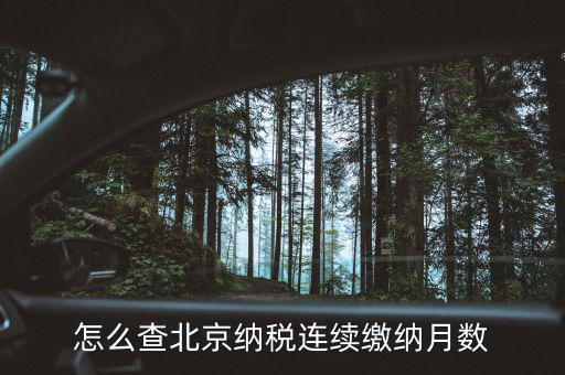 北京如何查到納稅記錄，怎么查詢納稅記錄