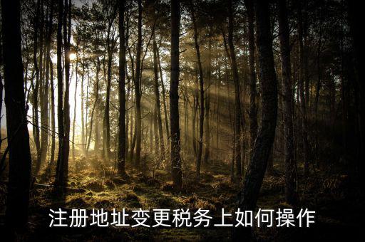 稅務(wù)官網(wǎng)地址如何變更，注冊(cè)地址變更稅務(wù)上如何操作