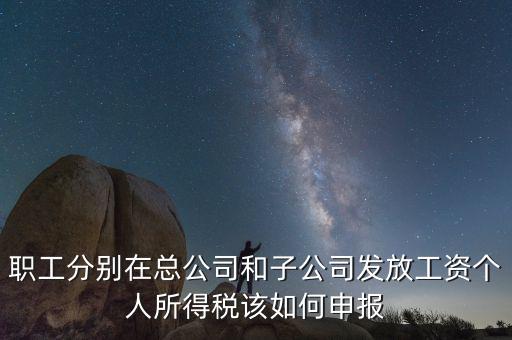 兩處的分公司如何申報個稅，職工分別在總公司和子公司發(fā)放工資個人所得稅該如何申報