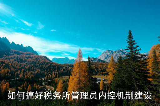 如何搞好稅務(wù)所管理員內(nèi)控機(jī)制建設(shè)