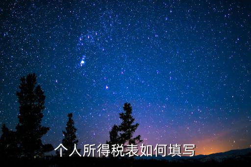 個(gè)人所得稅表如何填寫，個(gè)稅表怎么填