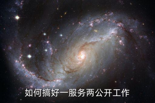 如何推進(jìn)一案雙查工作，如何搞好一服務(wù)兩公開(kāi)工作