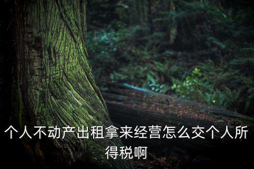 個人出租不動產(chǎn)如何納稅，個人房產(chǎn)出租應如何納稅 住宅可按5稅率征收