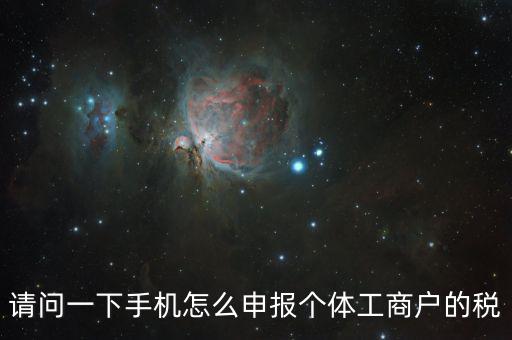天府e稅手機如何注冊，請問一下手機怎么申報個體工商戶的稅
