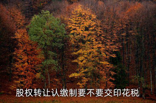 認(rèn)繳制股權(quán)轉(zhuǎn)讓如何繳納印花稅，股權(quán)轉(zhuǎn)讓怎么繳納印花稅
