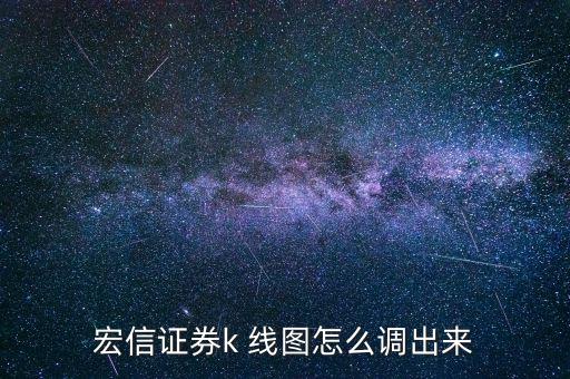 宏信證券k 線圖怎么調(diào)出來(lái)