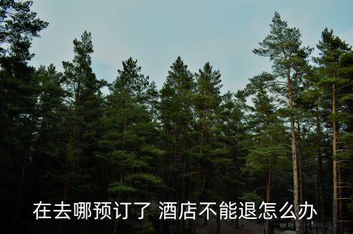 在去哪預訂了 酒店不能退怎么辦