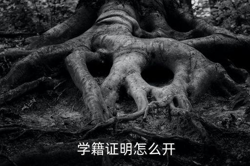  學(xué)籍證明怎么開(kāi)