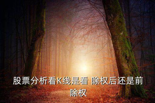  股票分析看K線是看 除權后還是前 除權