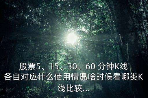 股票5、15、30、60 分鐘K線各自對應什么使用情況啥時候看哪類K線比較...