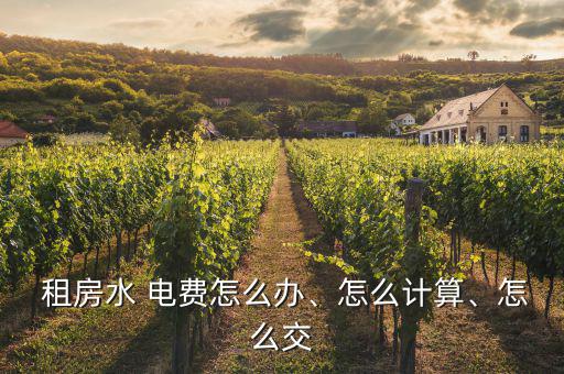 租房水 電費怎么辦、怎么計算、怎么交