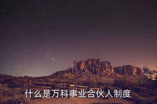 什么是萬科事業(yè)合伙人制度，萬科的事業(yè)合伙人制度與之前推行的股票期權激勵計劃存在哪些不同