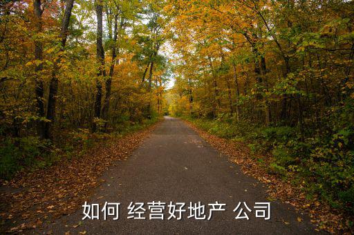 如何 經營好地產 公司