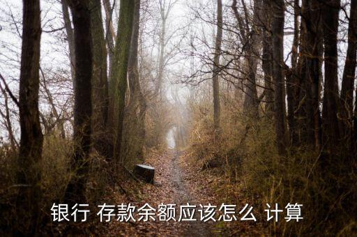 銀行 存款余額應該怎么 計算
