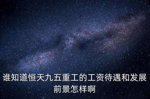 誰知道恒天九五重工的工資待遇和發(fā)展前景怎樣啊