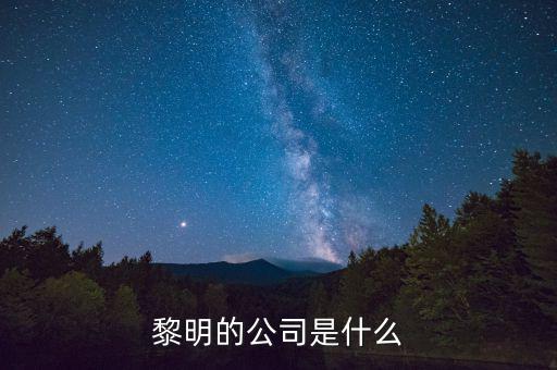 招商財(cái)富是什么公司，黎明的公司是什么